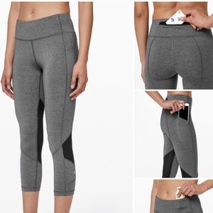 Lululemon Pace Rival Crop Gray